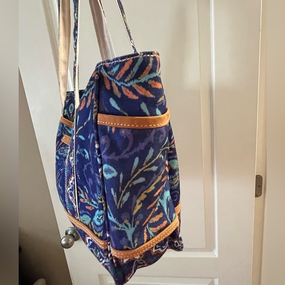 Stylish Blue and Gold Women's Tote Bag - Picture 8 of 16